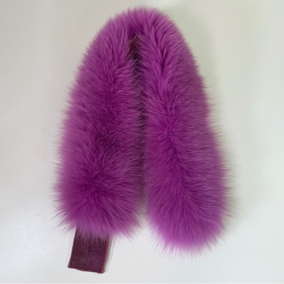 Vintage Genuine Dyed Fox Fur Velcro Scarf Headband Collar - Picture 5 of 12